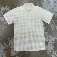 1950’s/60’s Sitterley Co Grey Gingham Cotton Loop Collar Shirt Medium