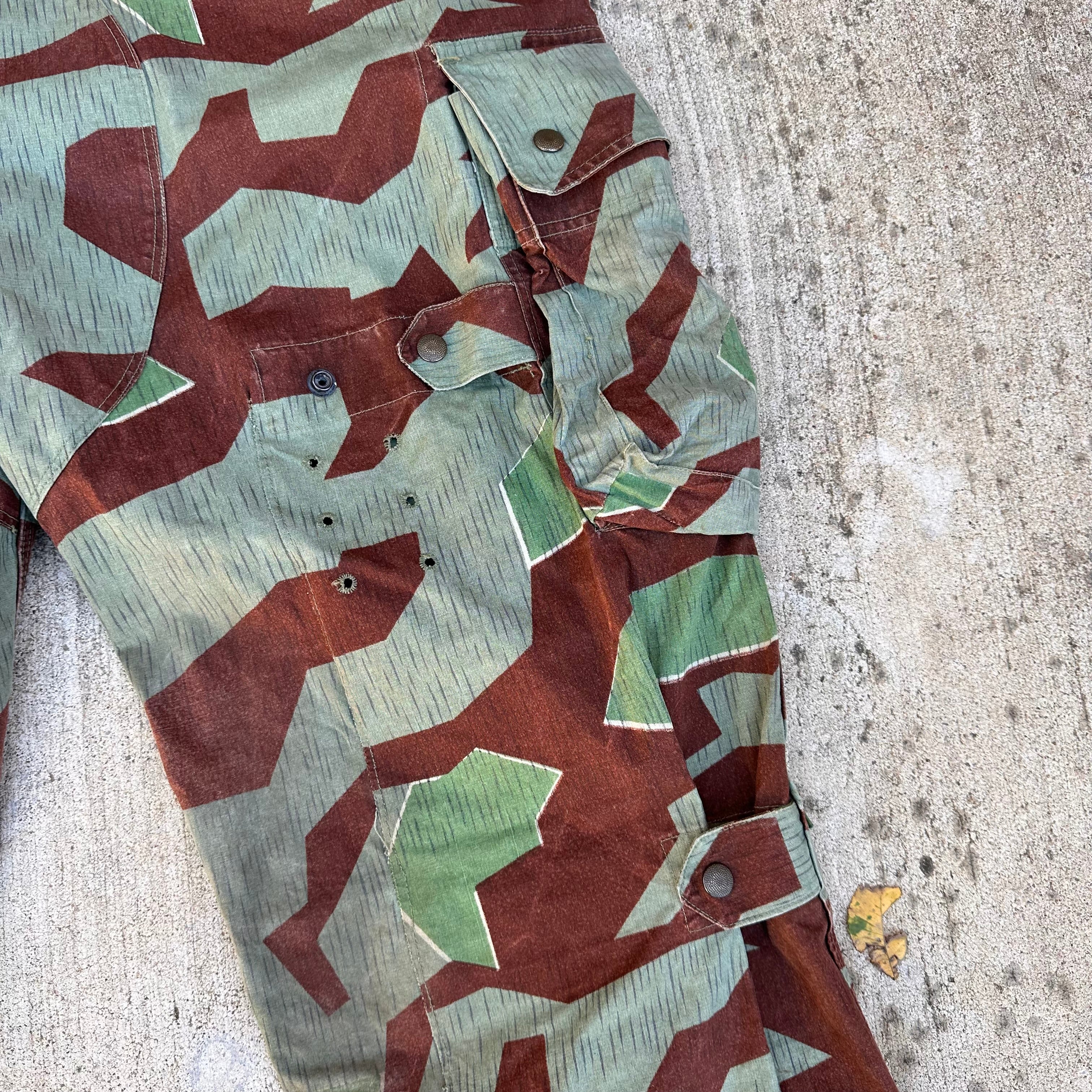パンツ vintage Germany  Camo Over Pants WWII German WH Elite Field pants M44 dot pea Camo camo