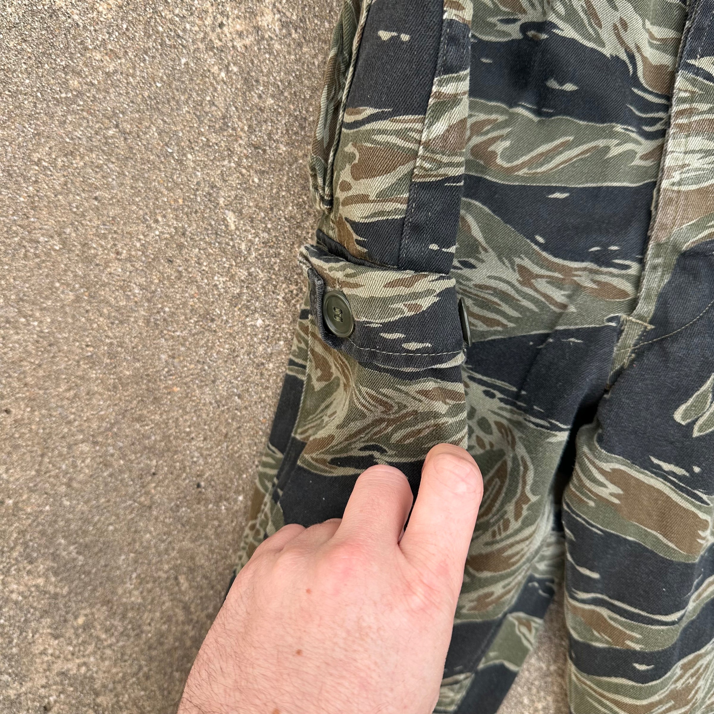 1960’s Vietnam War Silver Tiger Stripe Pants 32” Waist