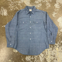 1970’s Seagull Painted Montgomery Ward Chambray Shirt Large