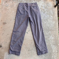 1950’s Drop Loop Rayon Pincheck Dress Pants 33” x 32”