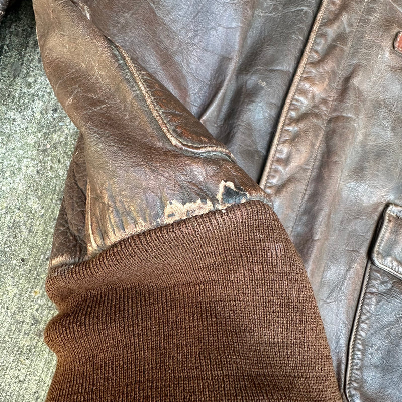 1940’s WWII Named A-2 Leather Flight Jacket