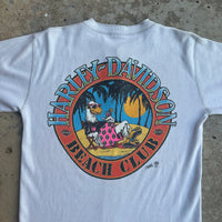 1980’s Harley Davidson Beach Club Short Sleeve Henley T-Shirt Medium