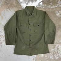 1940’s Thrashed WWII US Army HBT Shirt Size 40R