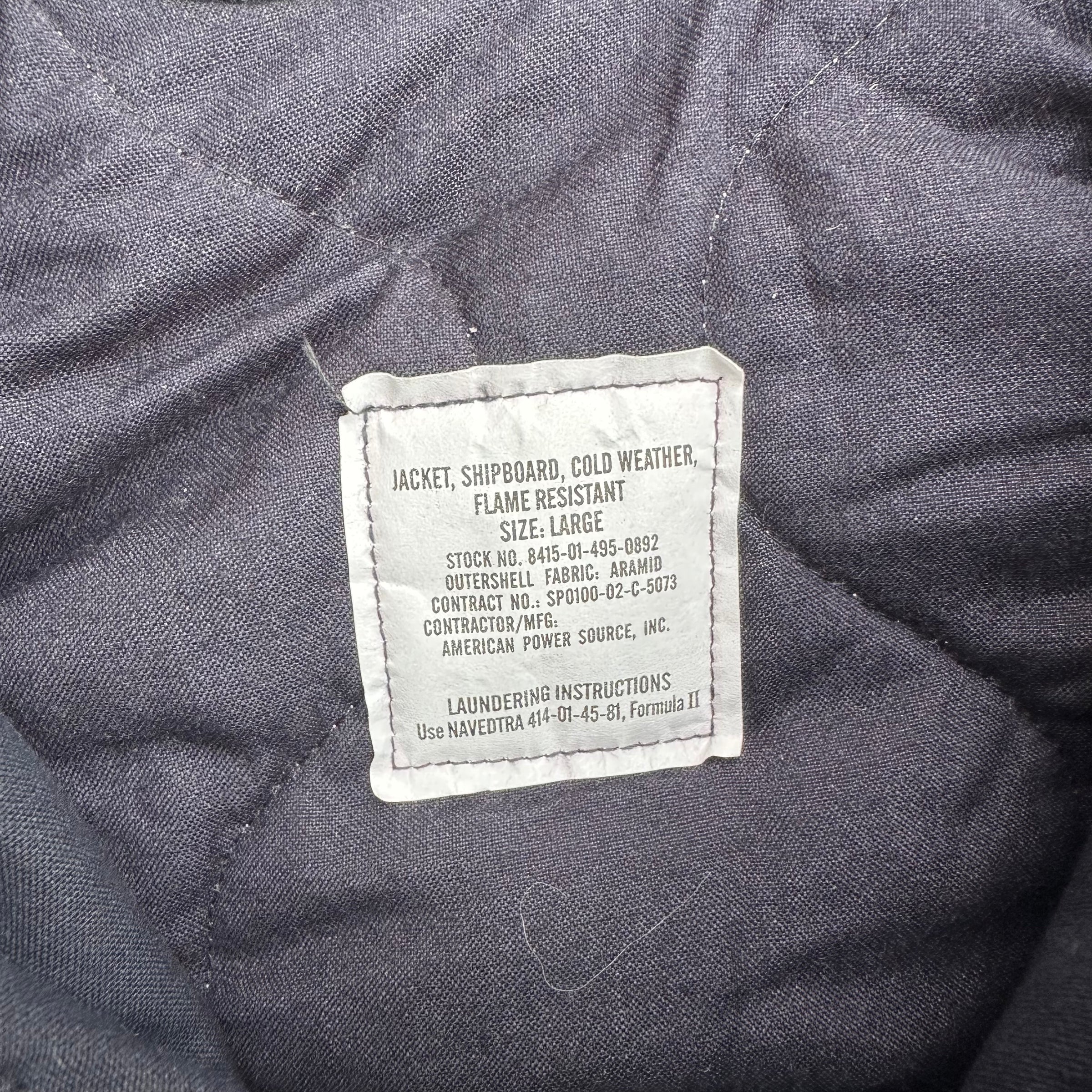 2000’s US Navy Shipboard Jacket Large