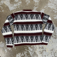 1960’s McGregor Midnite Sun Shaggy Acrylic Argyle Crewneck Sweater Medium