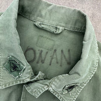 1960’s US Army First Signal Brigade Patched Poplin Jungle Jacket Small Short