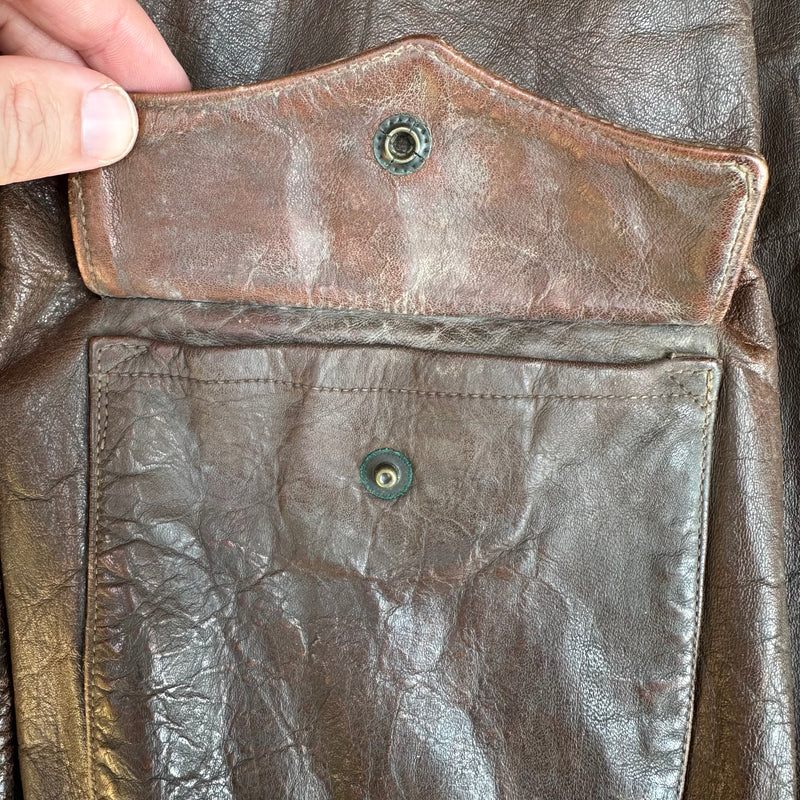 1940’s WWII Named A-2 Leather Flight Jacket