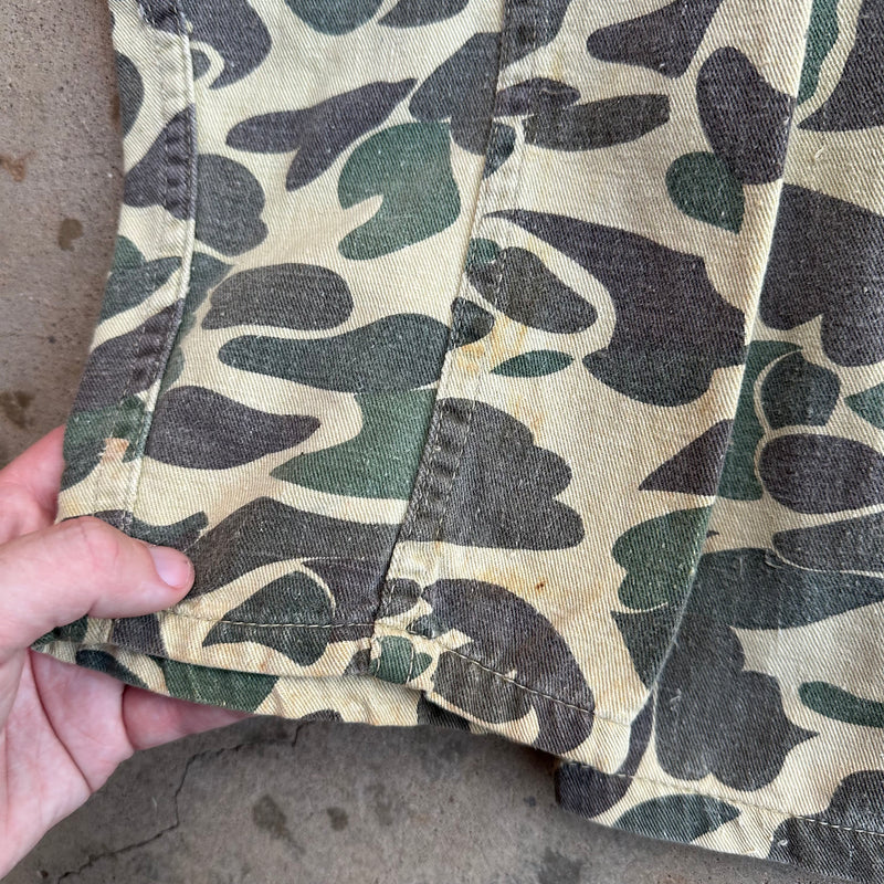 1960’s/70’s Hunting Camo Fatigue Shirt L/XL