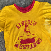 1970’s Lincoln Mustangs Reversible T-Shirt Small