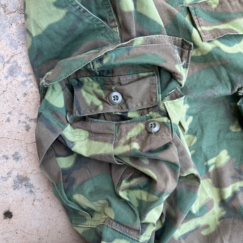 1960’s Vietnam War ERDL Camo Poplin Jungle Pants Large Long