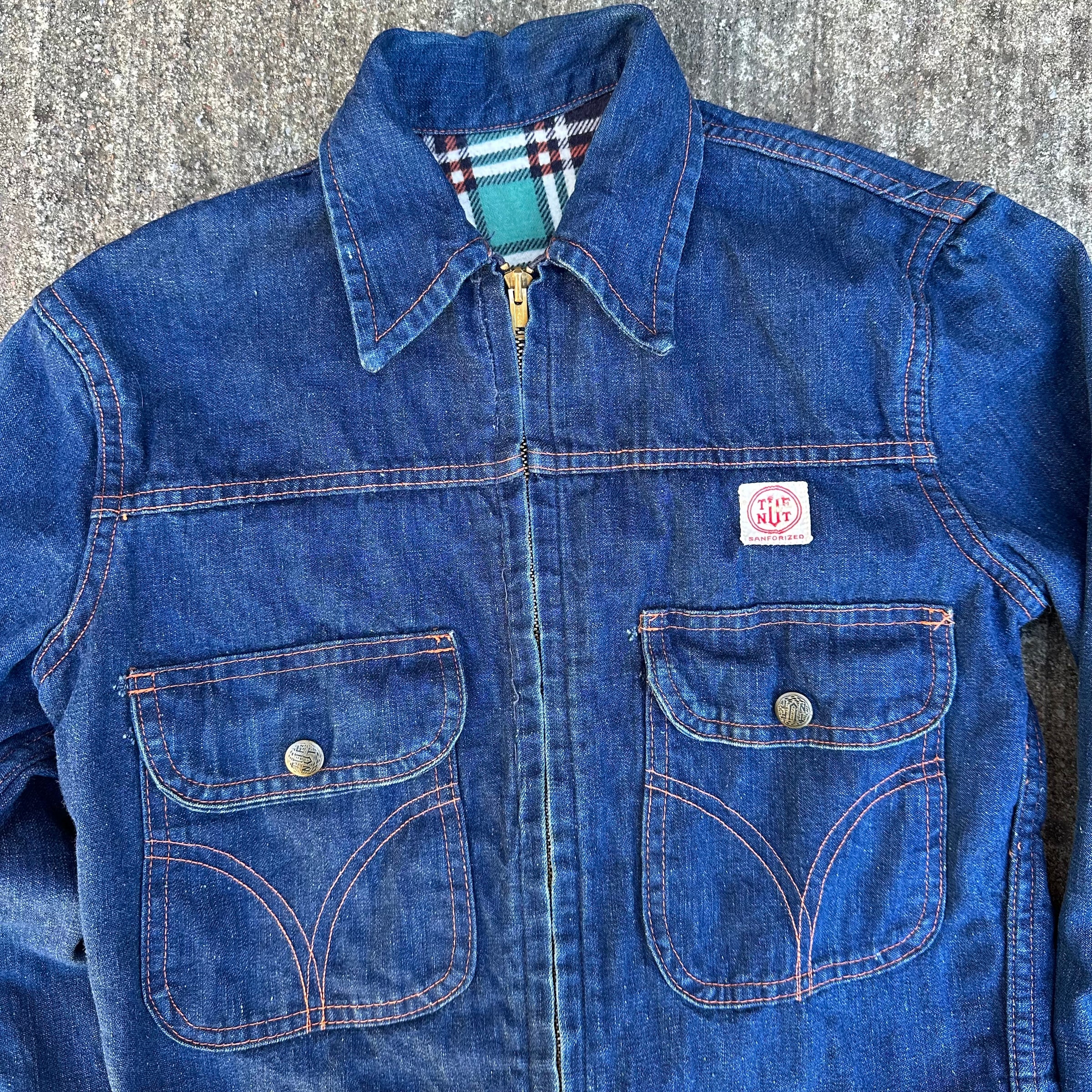 1940’s Tuf Nut Cotton Flannel Lined 2 Pocket Denim Jacket