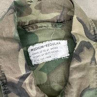 1960’s Vietnam War Poplin ERDL Camo Jungle Jacket Medium Regular