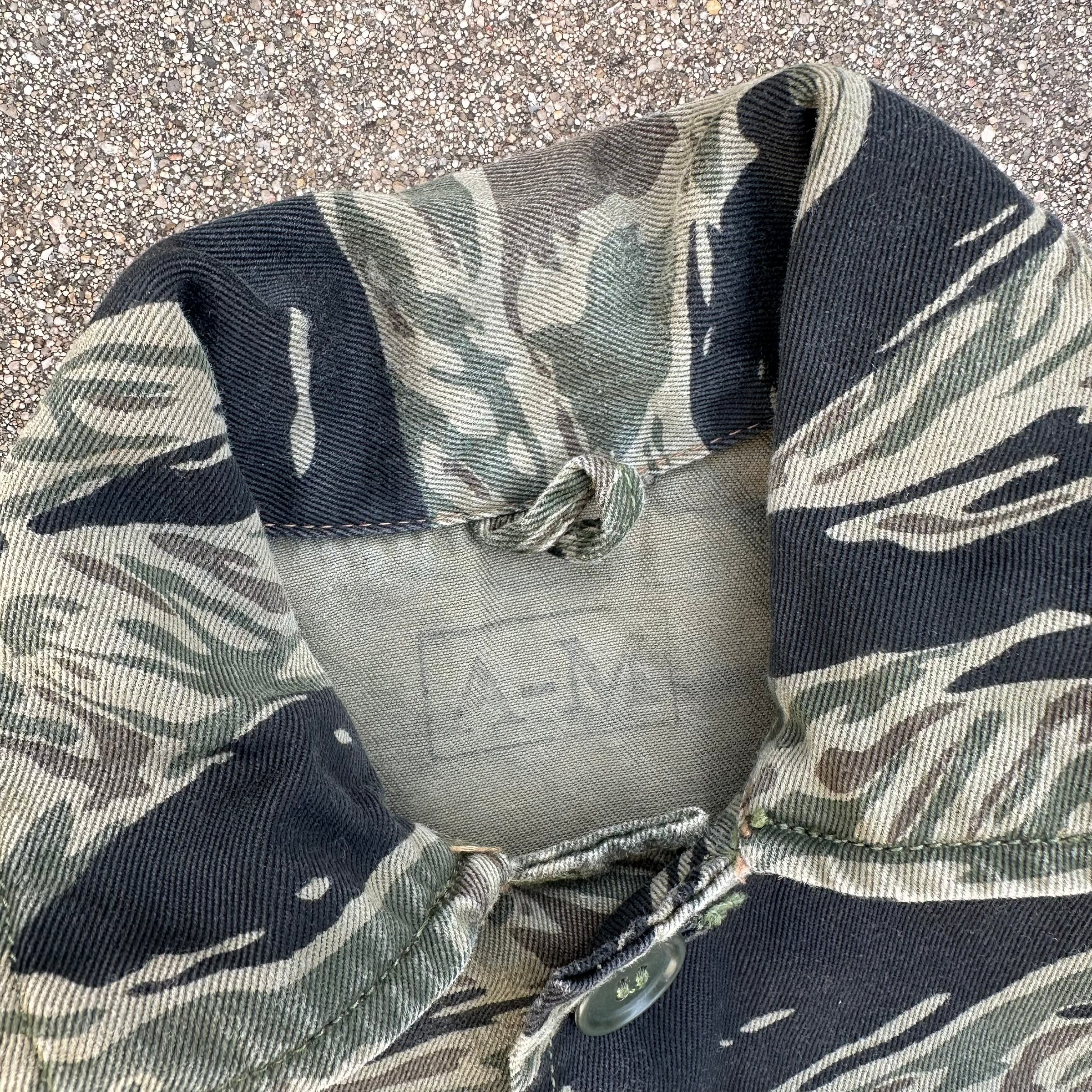 1960’s Vietnam War Silver Tiger Stripe Shirt Size A-M