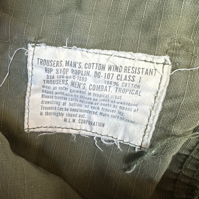 1960’s Vietnam War Ripstop Jungle Pants Large Short