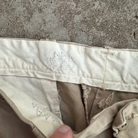 1950’s Reeves Army Twill Cotton Khaki Work Pants 29” Waist