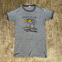 1980’s Patience My Ass! I’m Gonna Kill Something Ringer T-Shirt Small