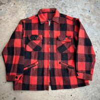 1970’s Buffalo Plaid Wool CPO Flannel Jacket L/XL