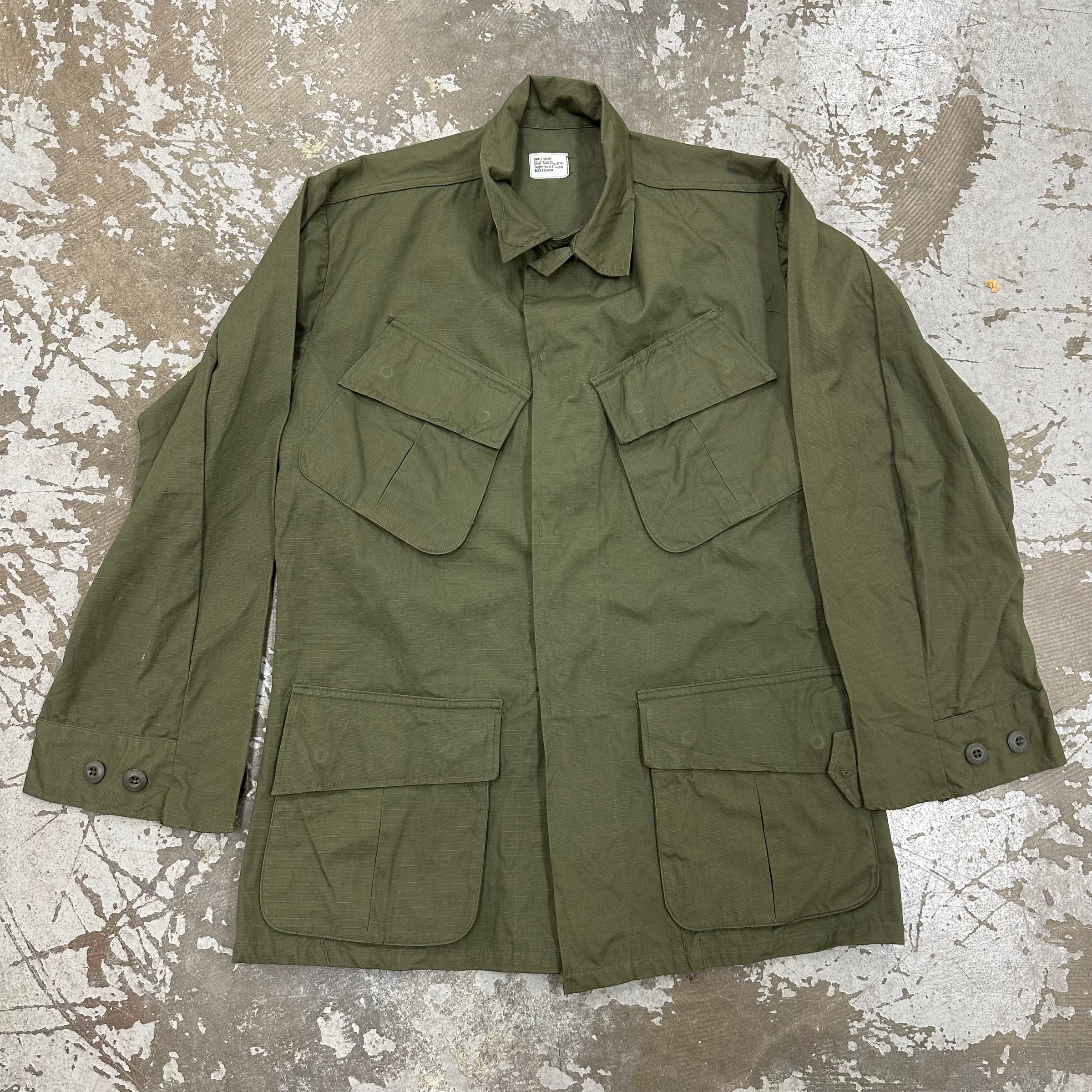 1960’s Deadstock Vietnam War Ripstop Jungle Jacket Small Short