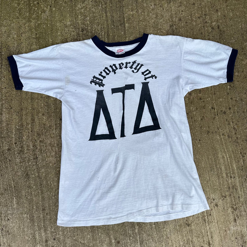 1960’s Delta Tau Delta Fraternity Ringer T-Shirt Small