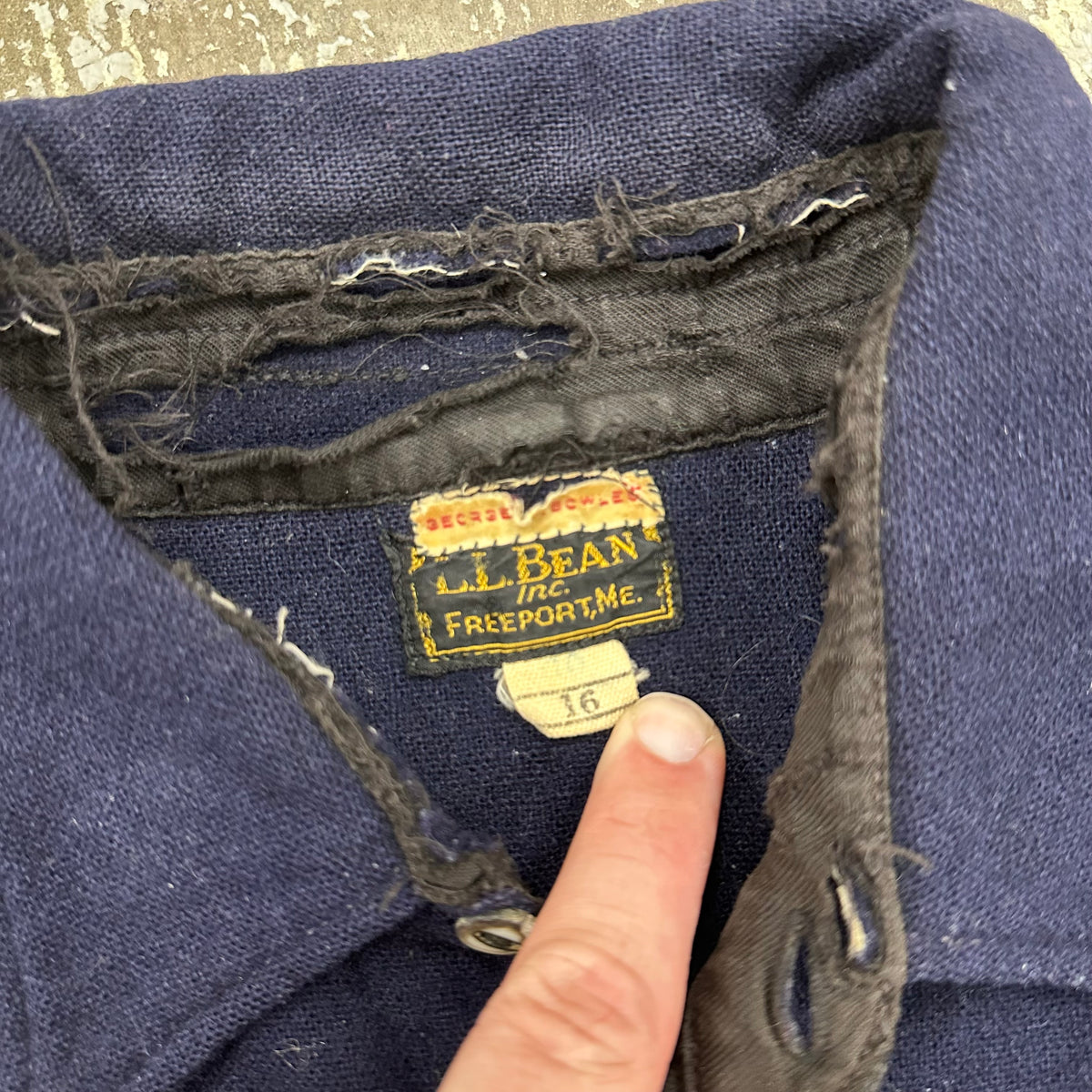1940’s LL Bean Wool Work Shirt Size 16