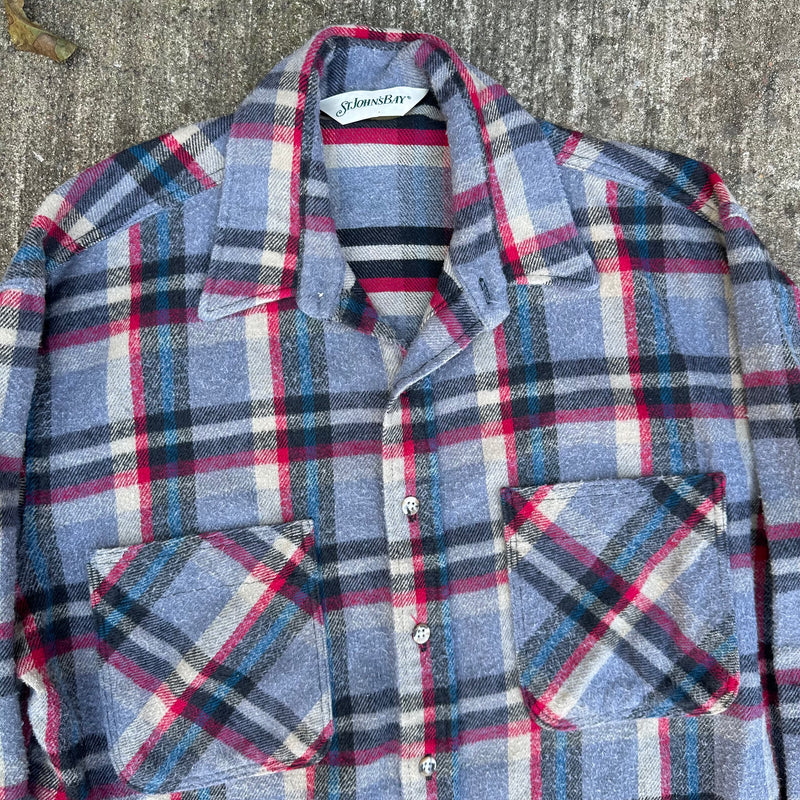 1980’s St John’s Bay Plaid Cotton Flannel Shirt L/XL