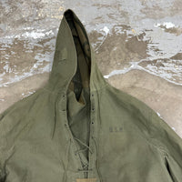 1940’s WWII Stenciled US Navy Wet Weather Parka Large