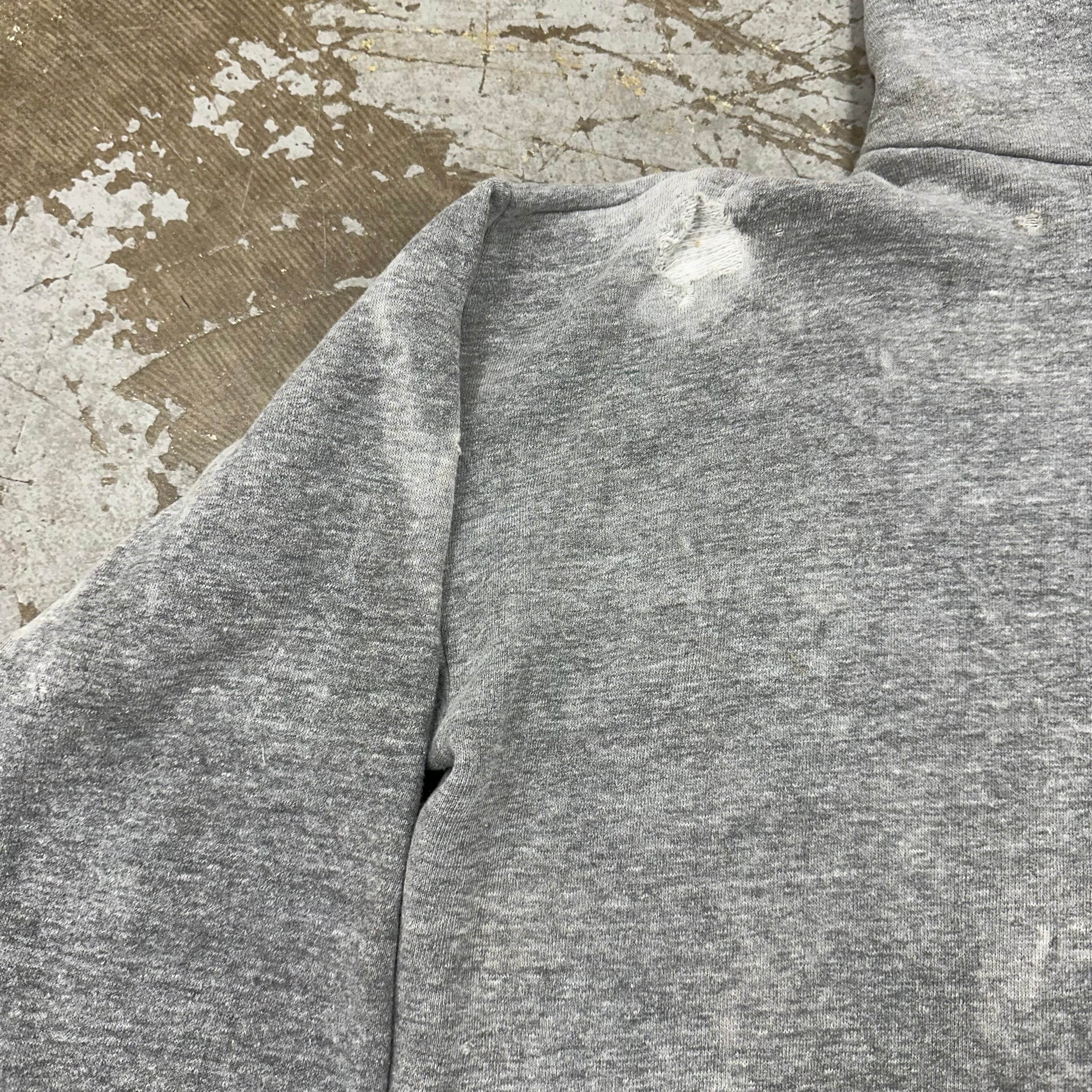 1960’s/70’s Russell Athletic Thrashed Grey Hooded Sweatshirt XL