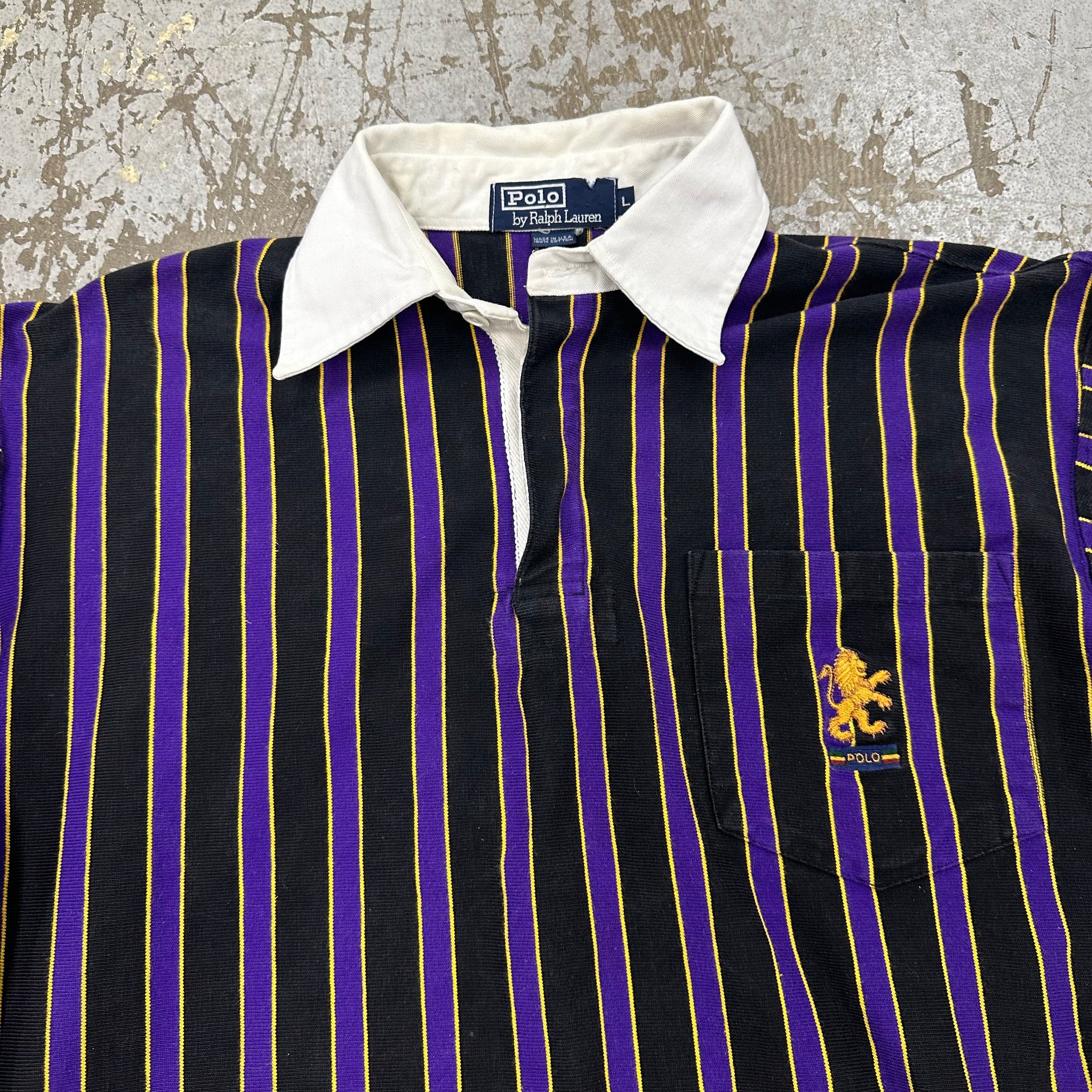1990’s Polo Ralph Lauren Striped Rugby Shirt Large