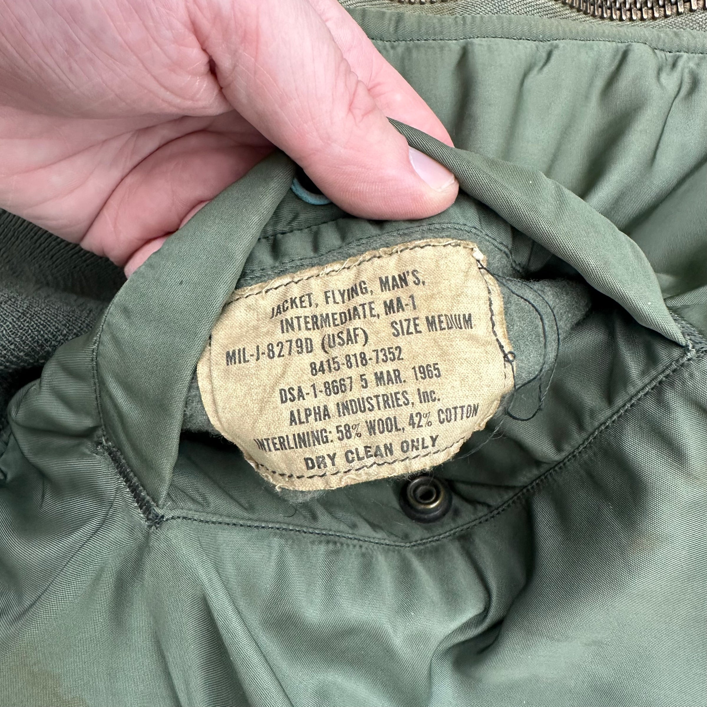 1960’s USAF Reversible MA-1 Flight Jacket Size Medium