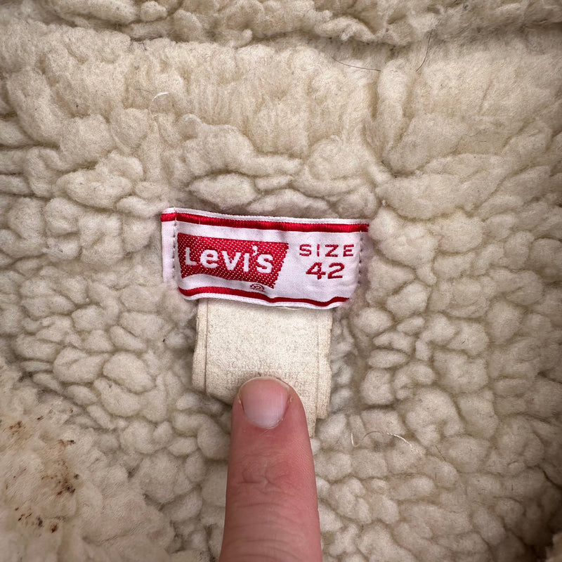 1980’s Levi’s Sherpa Lined Denim Trucker Jacket Size 42