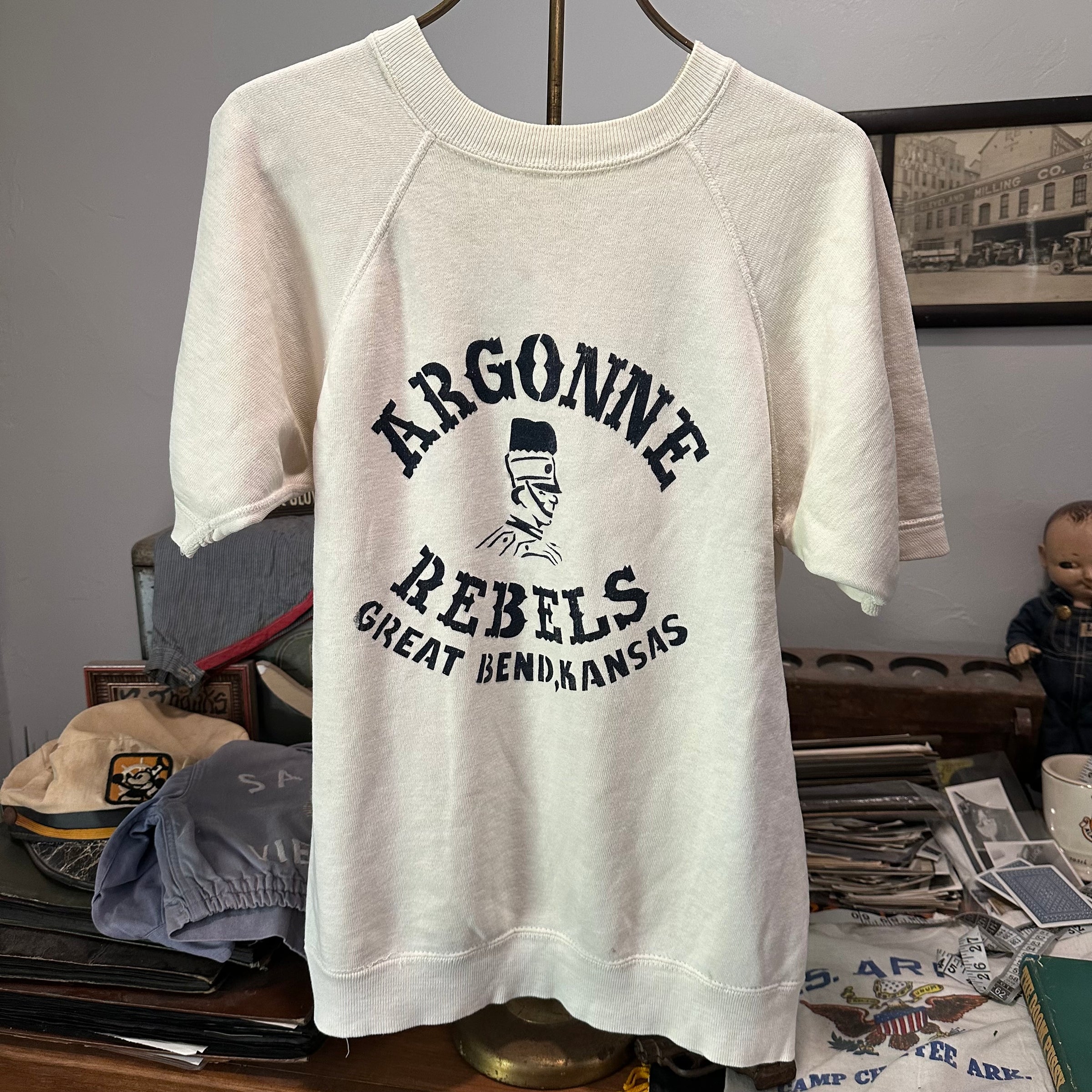 1960’s Argonne Rebels Short Sleeve Sweatshirt Small