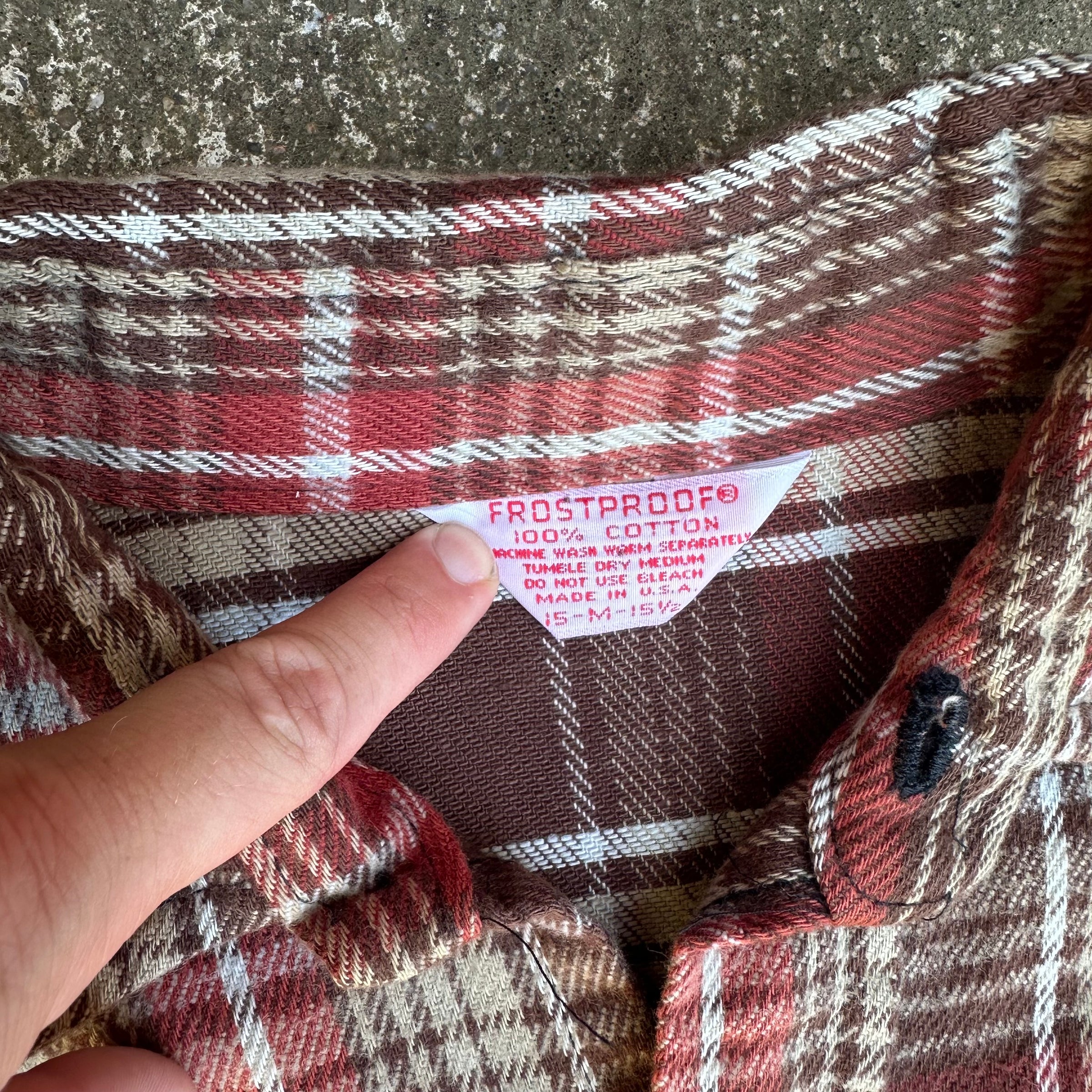 1970’s Frostproof Woven Cotton Flannel Shirt Medium