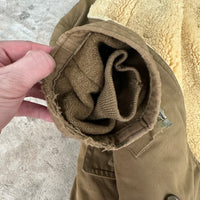1940’s WWII US Army Sheepskin Lined Parka Type Overcoat Size 40