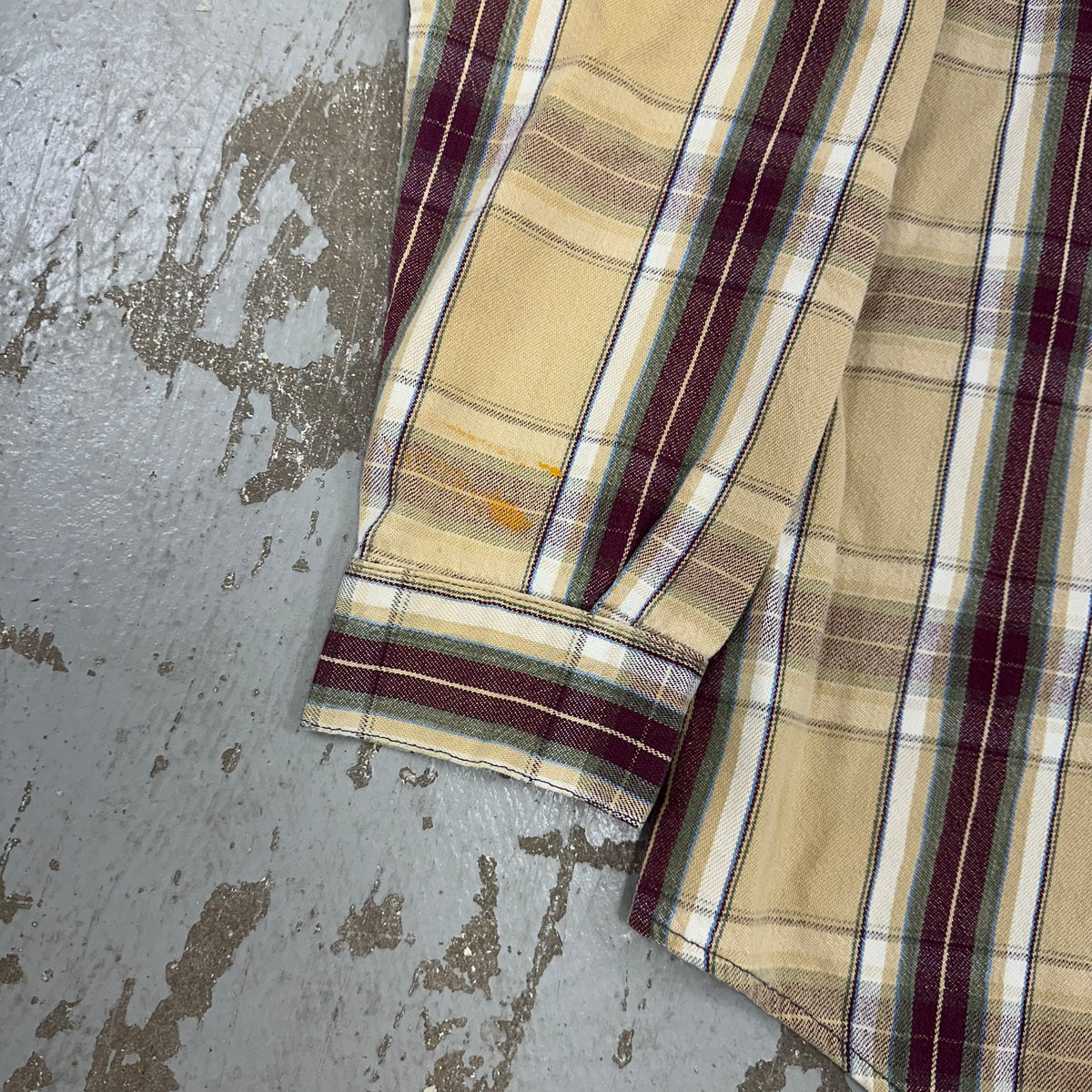 1970’s/80’s Five Brothers Plaid Cotton Flannel Shirt XL