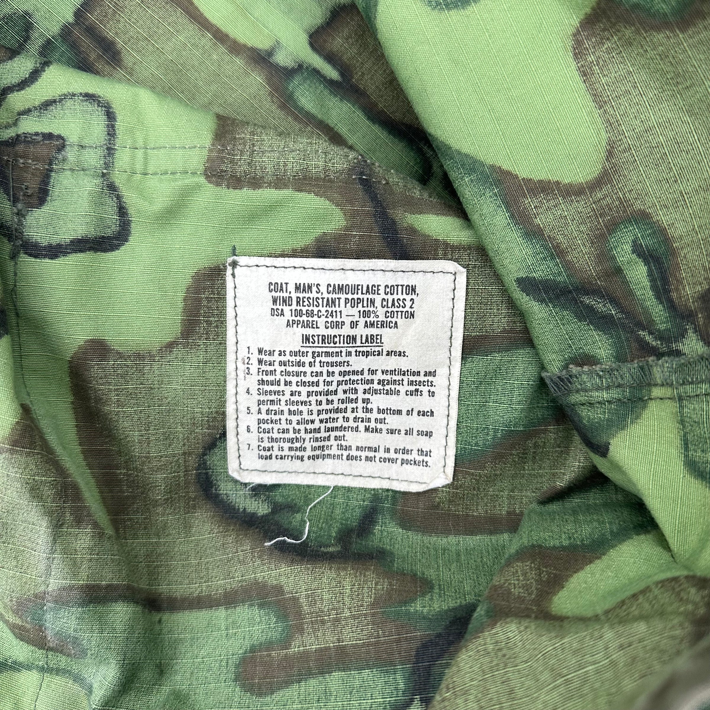 1960’s Deadstock ERDL Camo Jungle Jacket Medium Regular