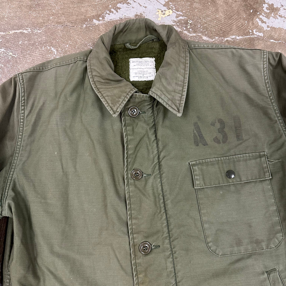1970’s Stenciled USN A-2 Deck Jacket Large
