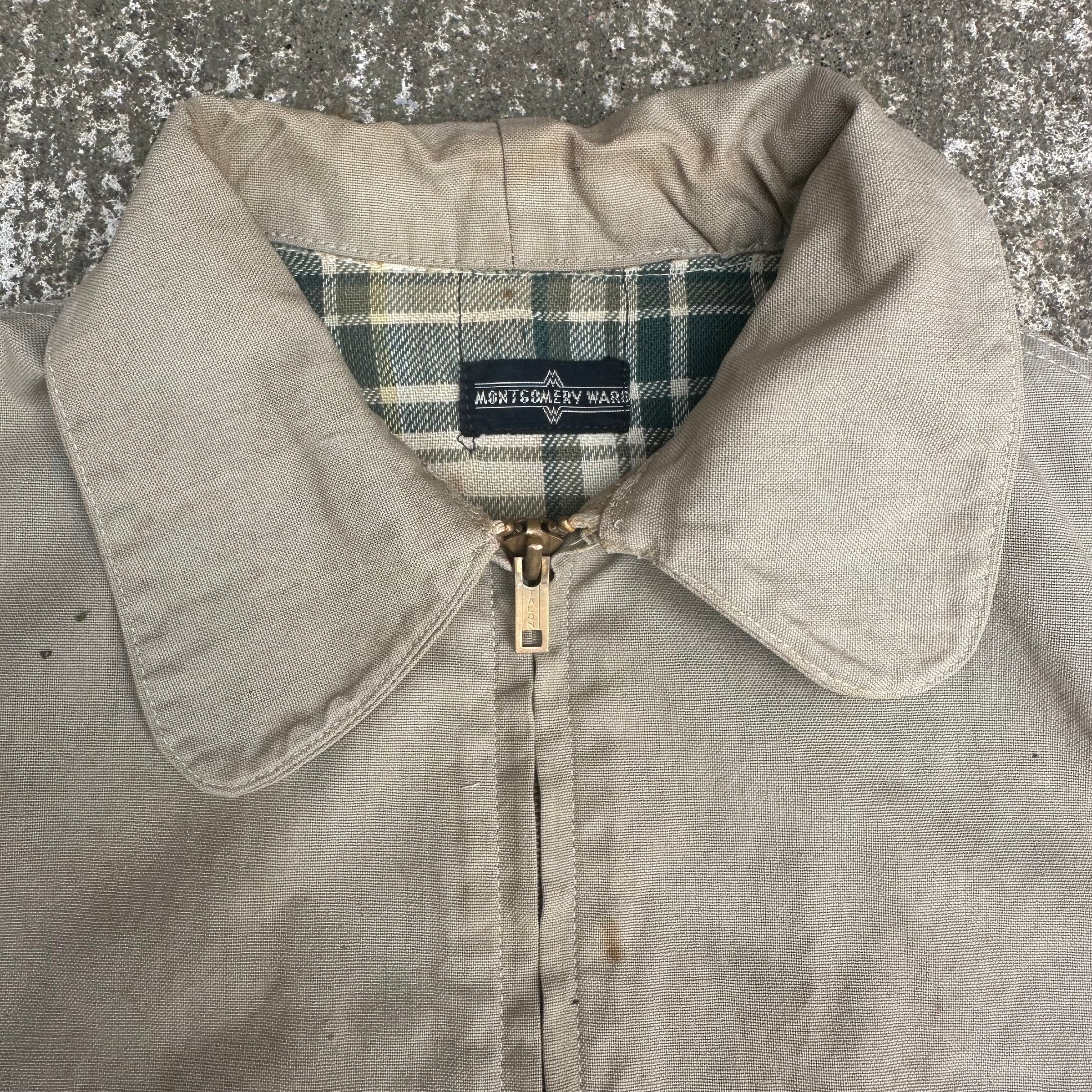 1940’s/50’s Montgomery Ward Flannel Lined Cotton Jacket