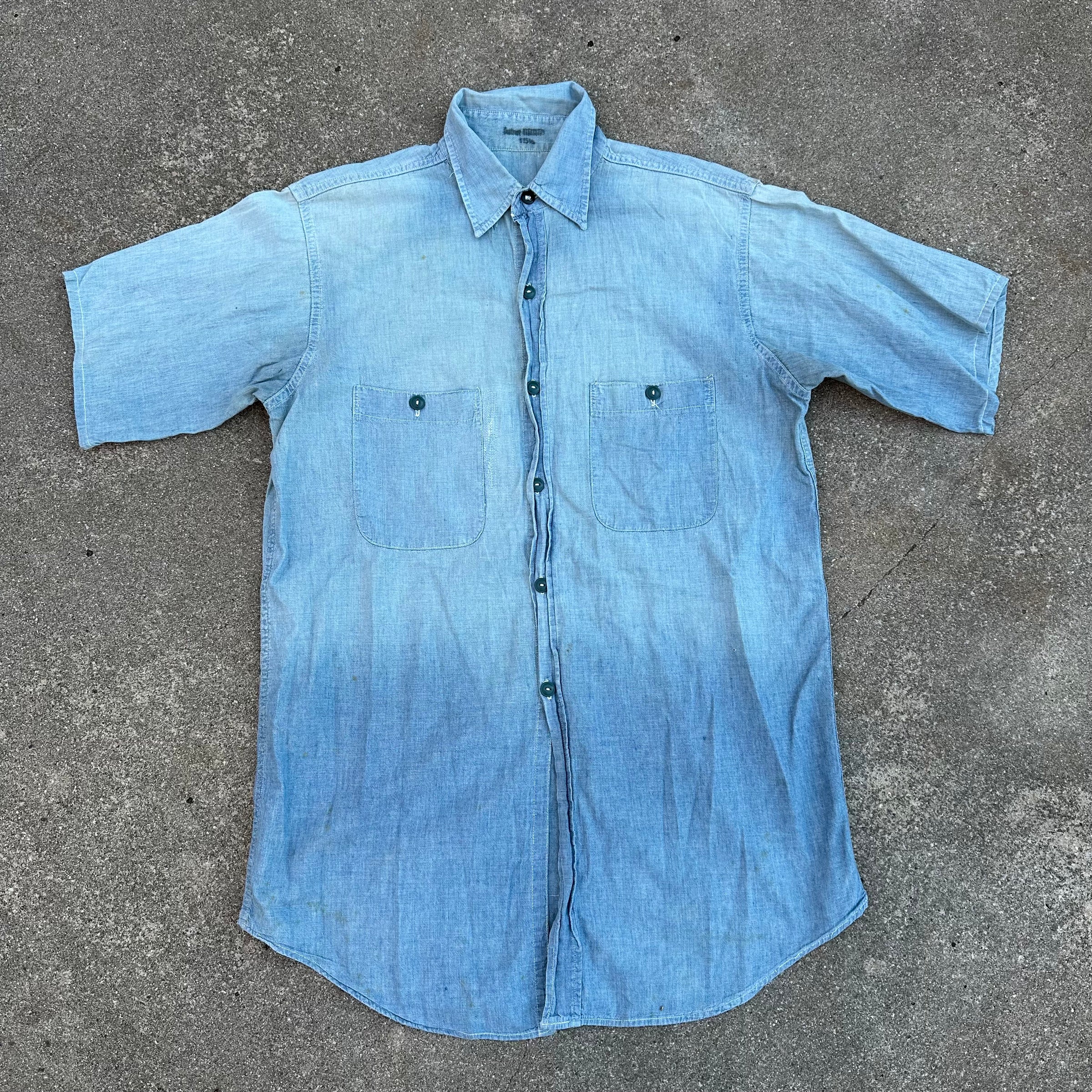 1940’s Stenciled WWII USN Chambray Shirt