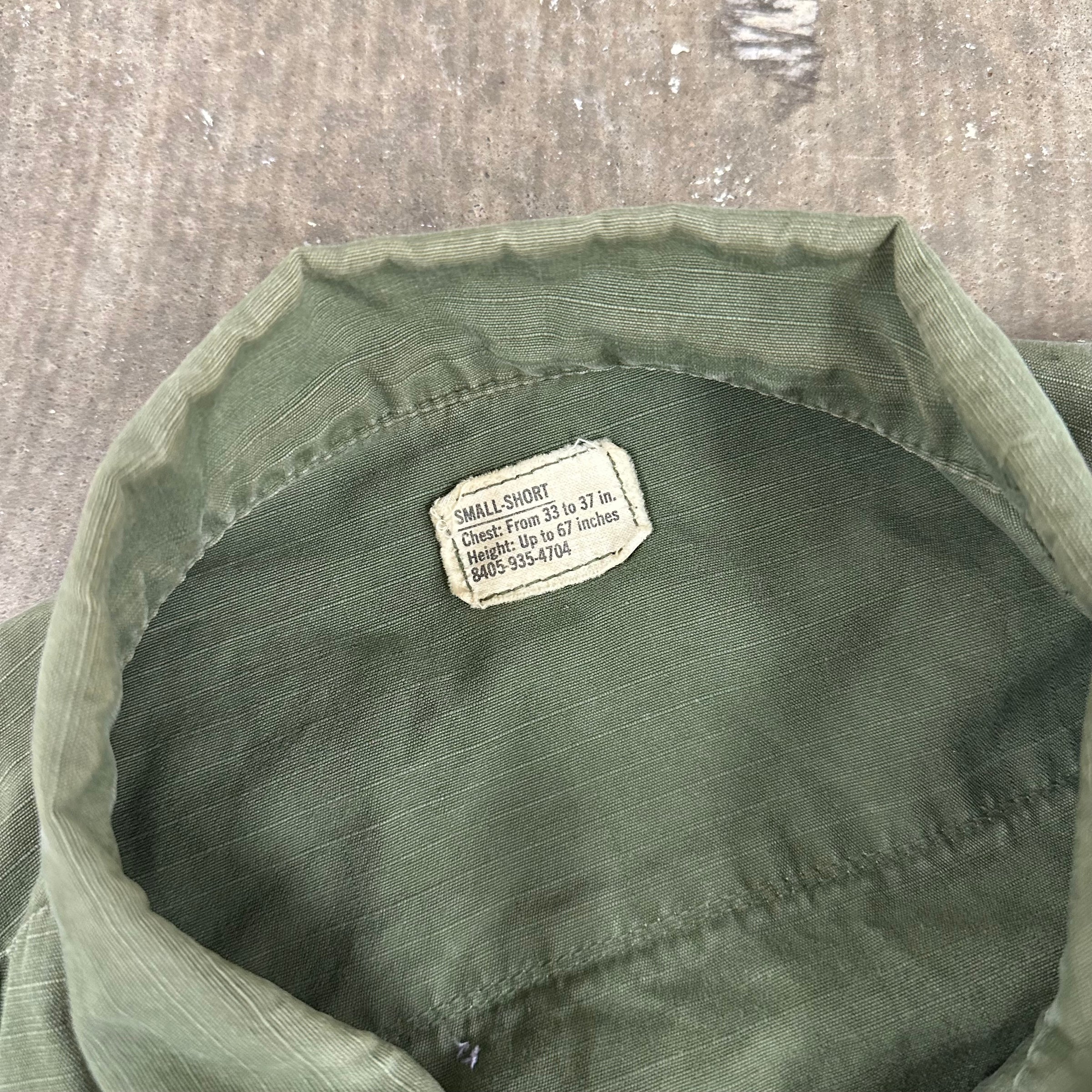 1960’s Vietnam War Patched 1st Cavalry Ripstop Jungle Jacket with CIB Small Short