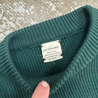 1980’s Hong Kong Made Green Striped Wool Sweater Medium