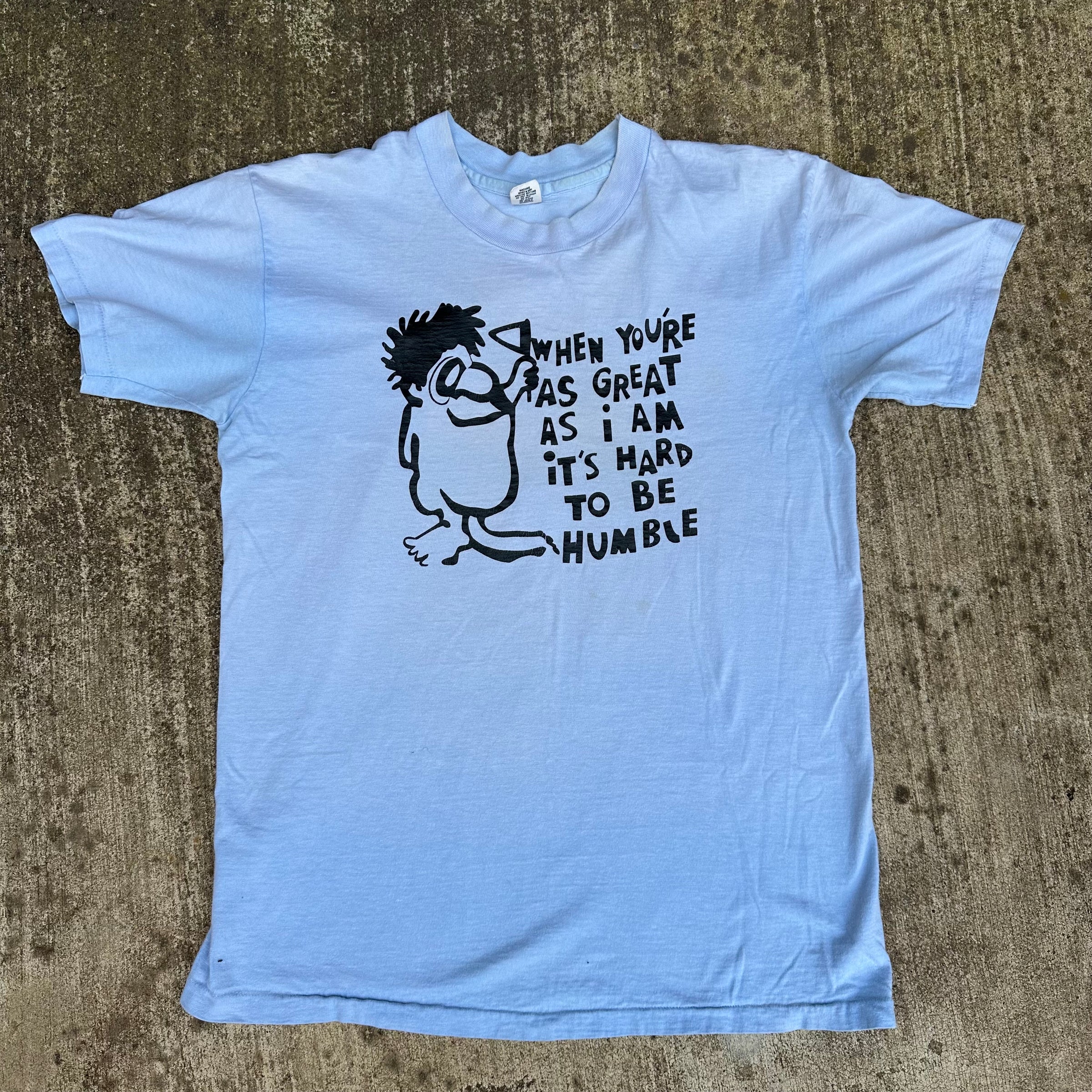 1970’s/80’s Hard to be Humble Caveman T-Shirt Medium