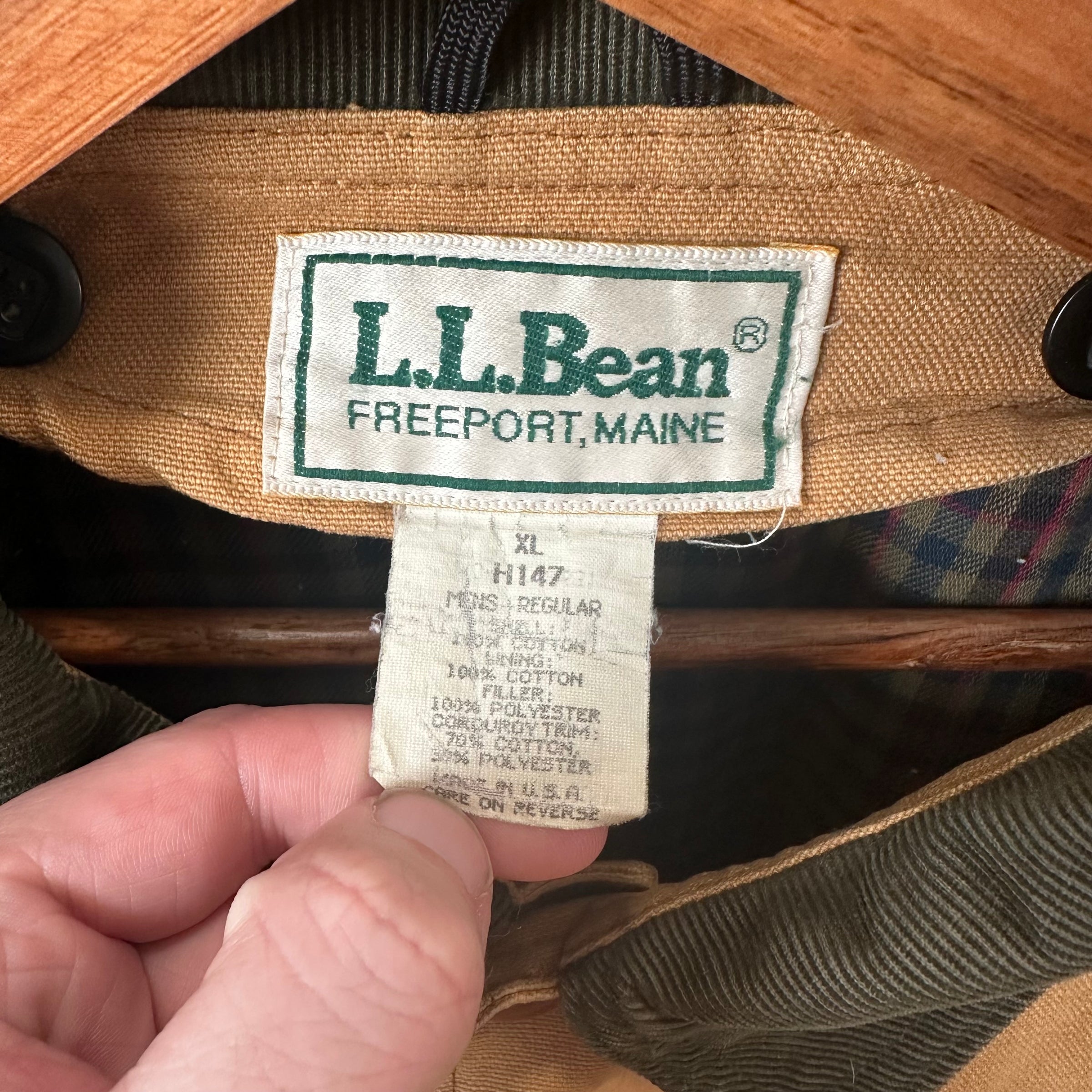 1980’s LL Bean Flannel Lined Barn Coat XL