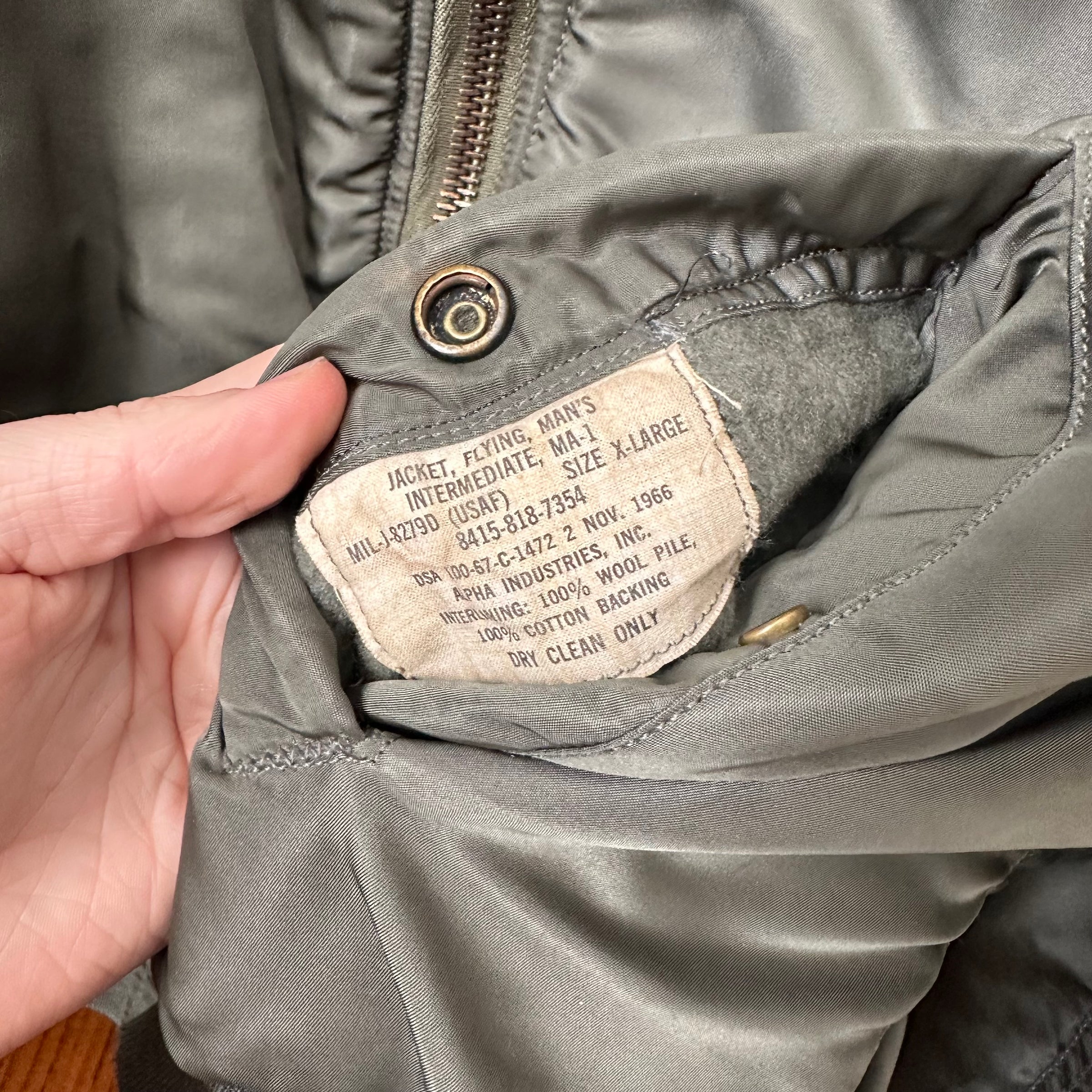 1960’s MA-1 Flight Jacket XL