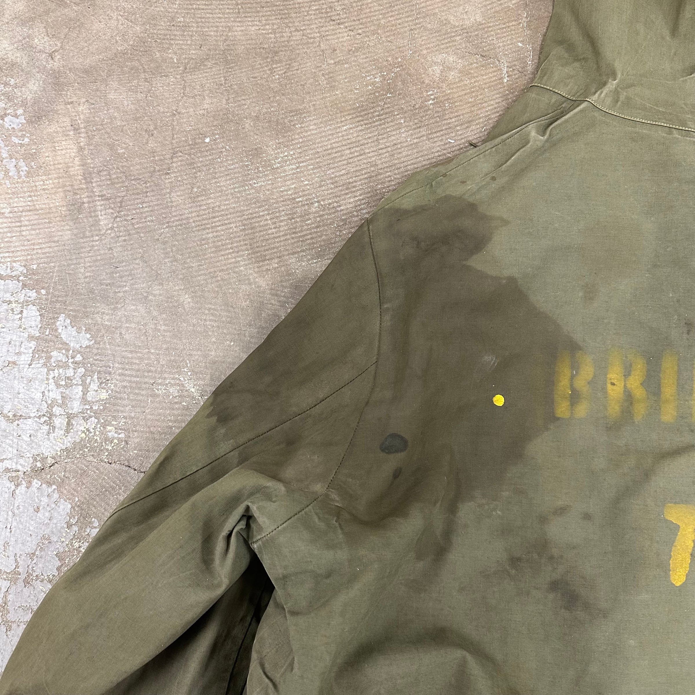 1940’s WWII Stenciled US Navy Wet Weather Parka Large
