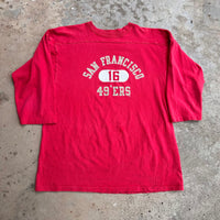 1980’s San Francisco 49’Ers Champion Cotton Football Jersey T-Shirt XL