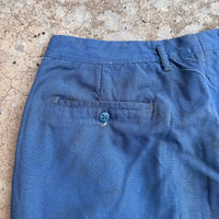 1940’s Drop Loop Blue Cotton Trousers