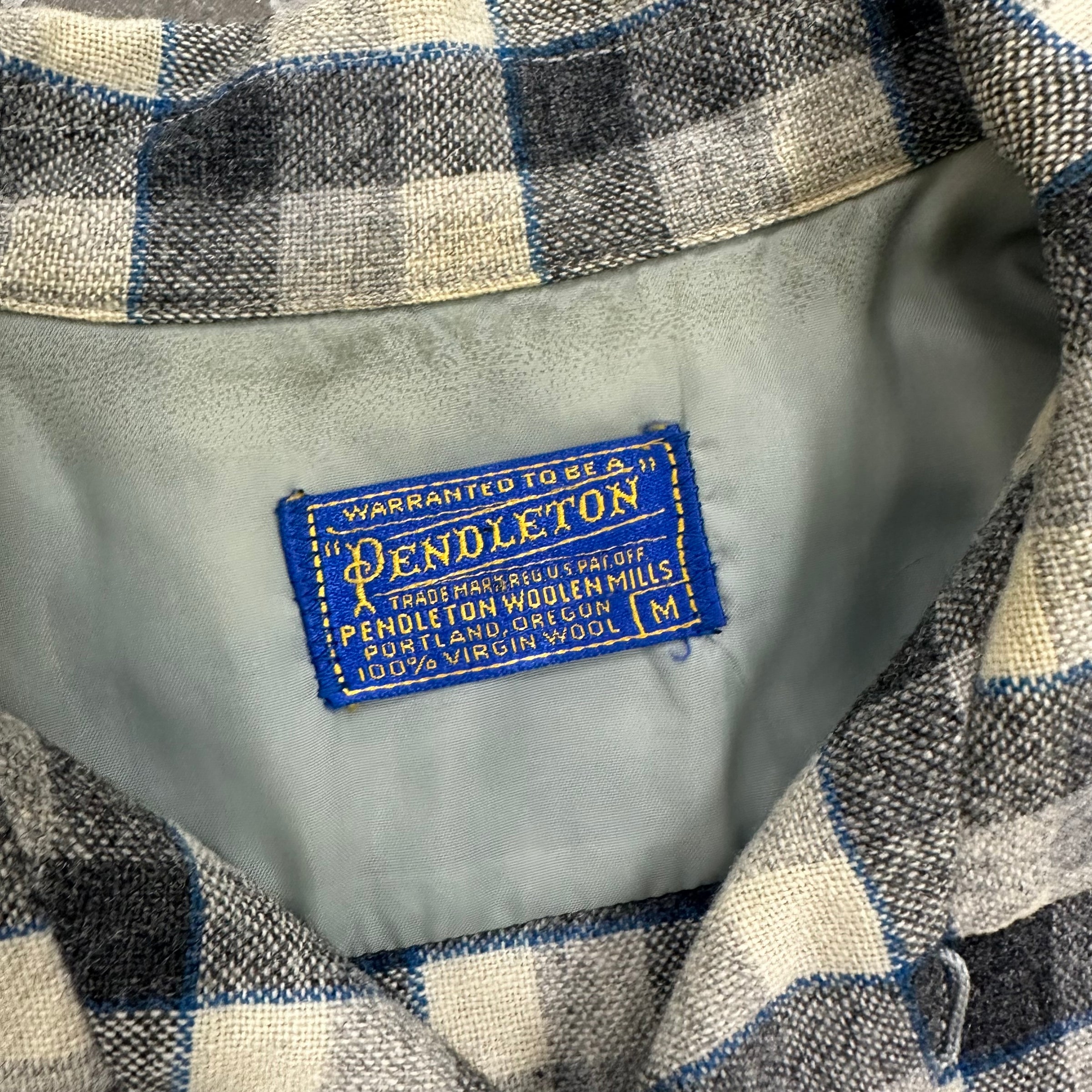 1960’s/70’s Pendleton Wool Plaid Board Shirt Medium