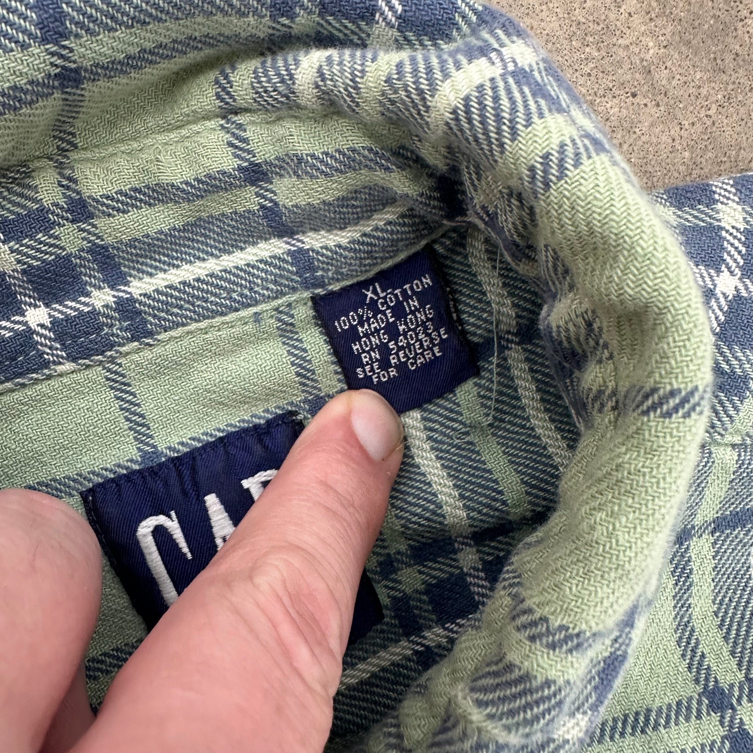 1990’s Gap Plaid Cotton Flannel Shirt XL