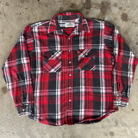1980’s RedHead Plaid Cotton Flannel Shirt Large